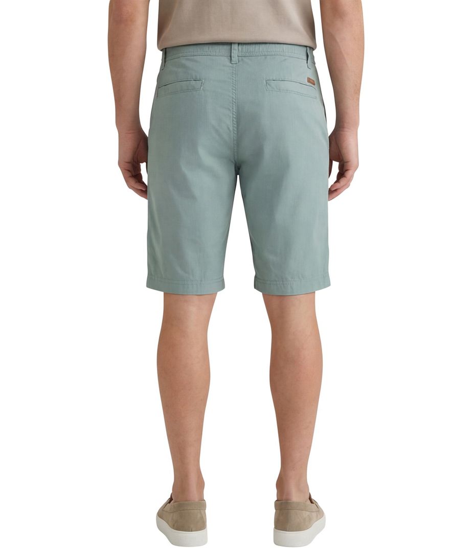 Gardeur korte broek groen effen katoen Jean Slim Fit