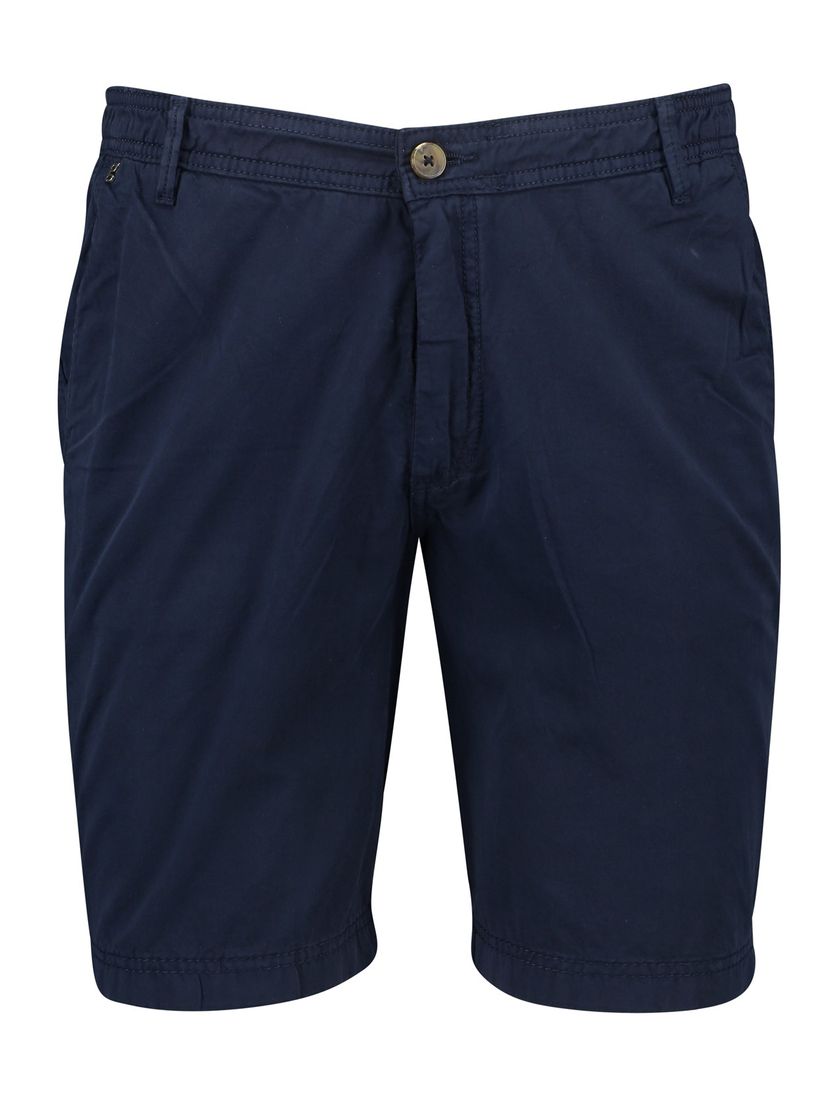 Gardeur korte broek donkerblauw effen katoen Jean Slim Fit