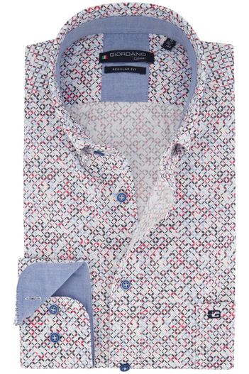 Giordano Giordano overhemd rood borstzak