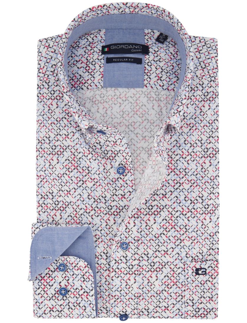 Giordano overhemd rood borstzak