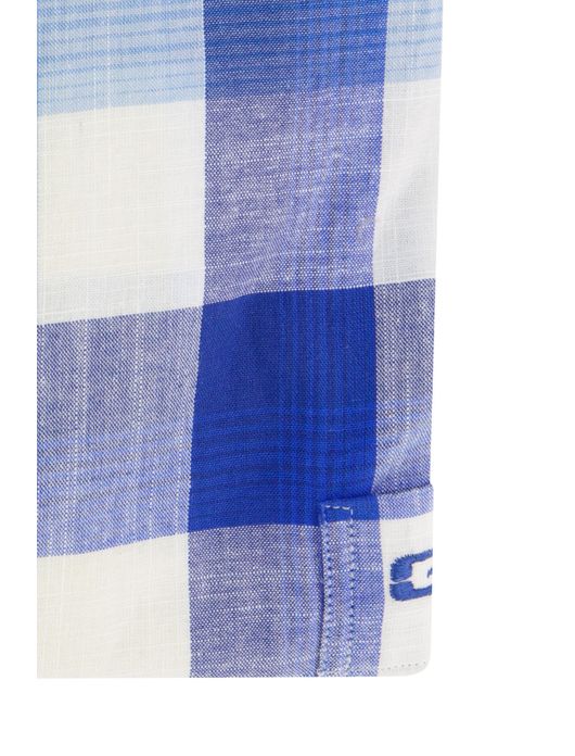 Giordano overhemd blauw geel geruit