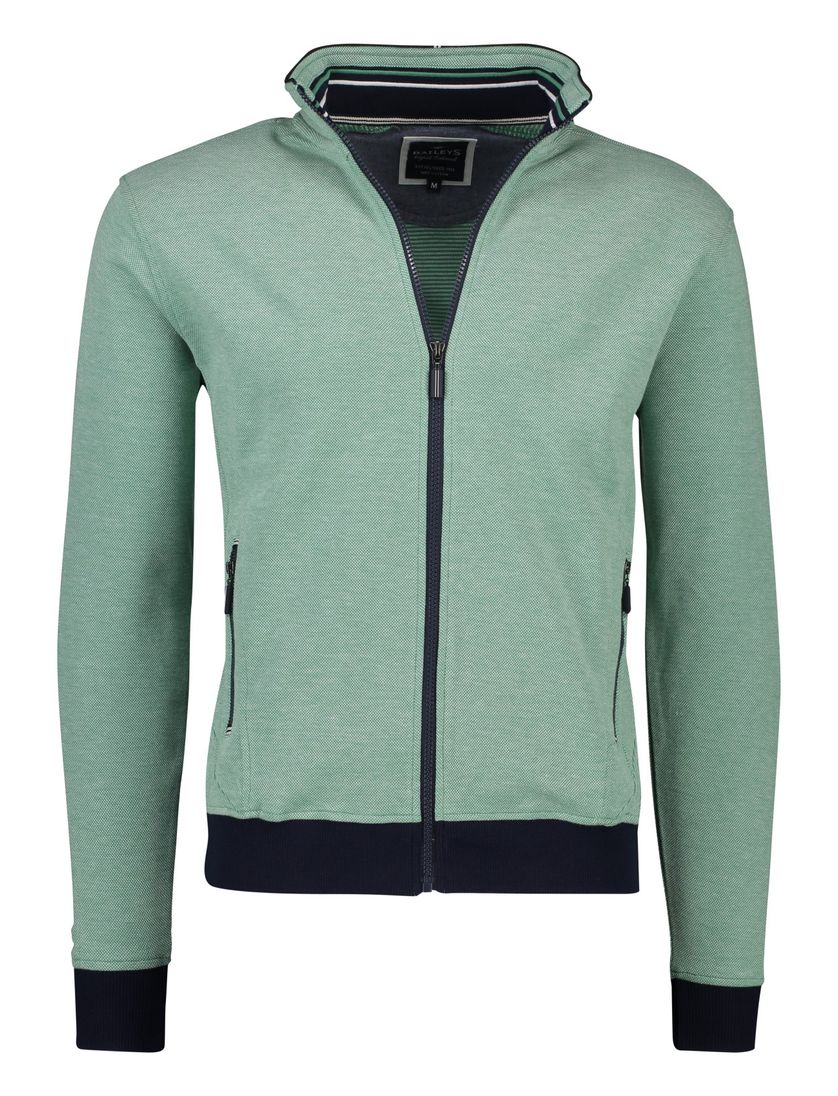 Vest Baileys groen effen openstaande kraag rist sluiting