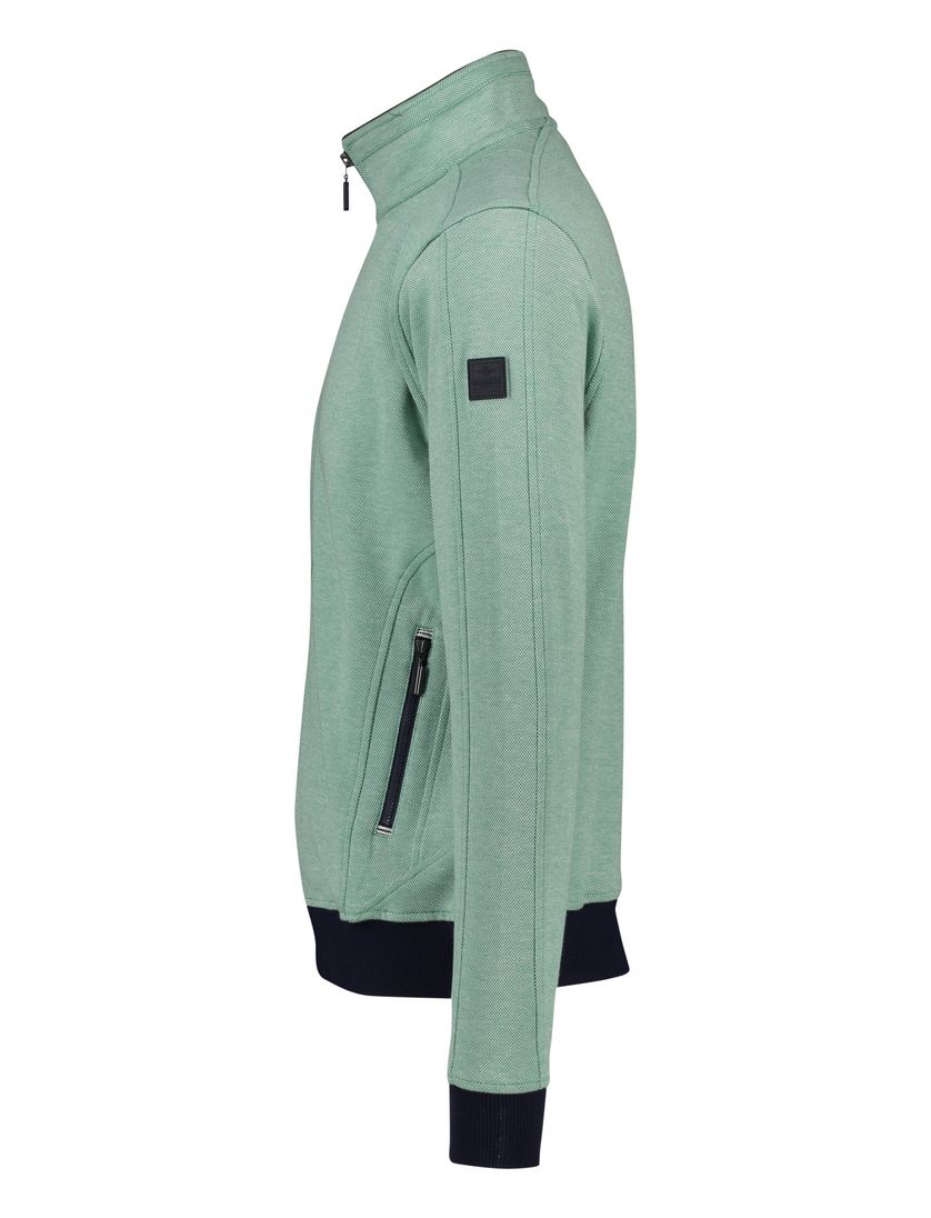 Vest Baileys groen effen openstaande kraag rist sluiting