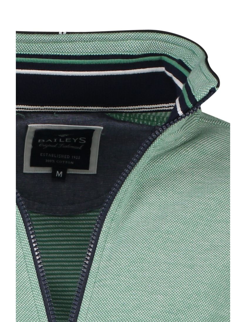 Vest Baileys groen effen openstaande kraag rist sluiting
