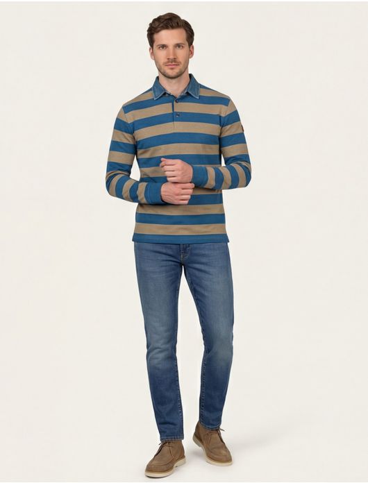 Rugby Baileys bruin/blauw streep