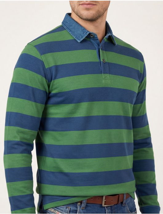 Baileys rugby blauw groen streep