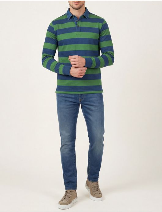 Baileys rugby blauw groen streep