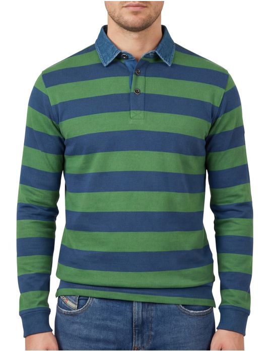 Baileys rugby blauw groen streep