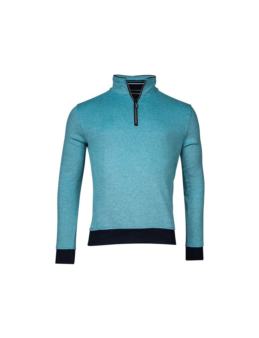 Baileys sweater blauw katoen met rits