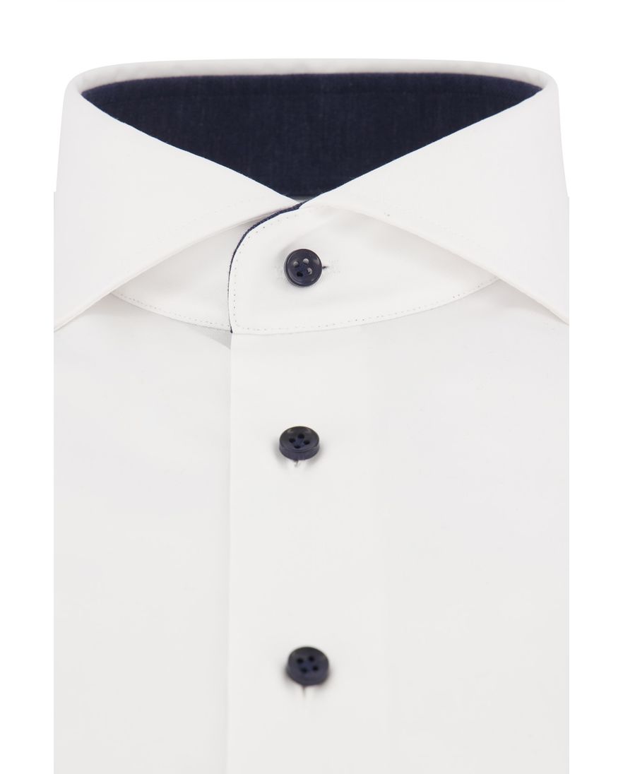 Thomas Maine overhemd ml 7 normale fit wit effen katoen