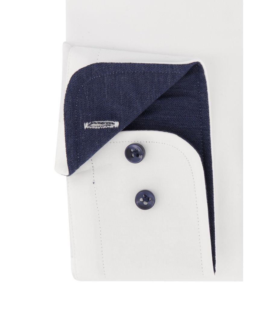 Thomas Maine overhemd ml 7 normale fit wit effen katoen