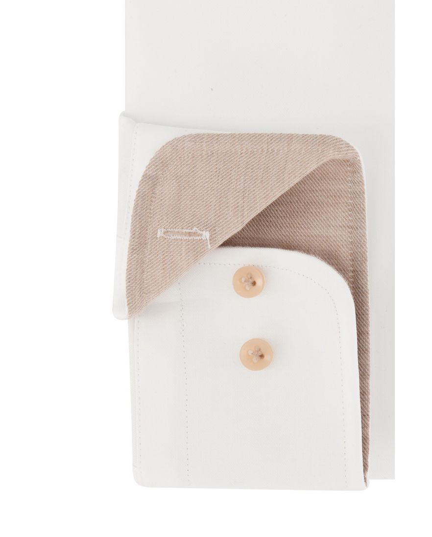 100% katoenen Thomas Maine overhemd mouwlengte 7 normale fit wit uni