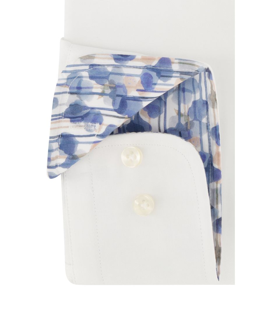 Thomas Maine overhemd mouwlengte 7 normale fit wit uni 100% katoen