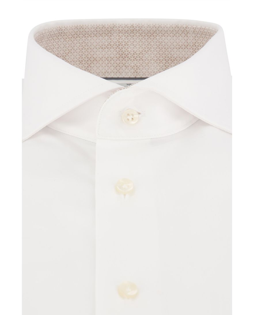 Thomas Maine overhemd mouwlengte 7 normale fit wit uni katoen