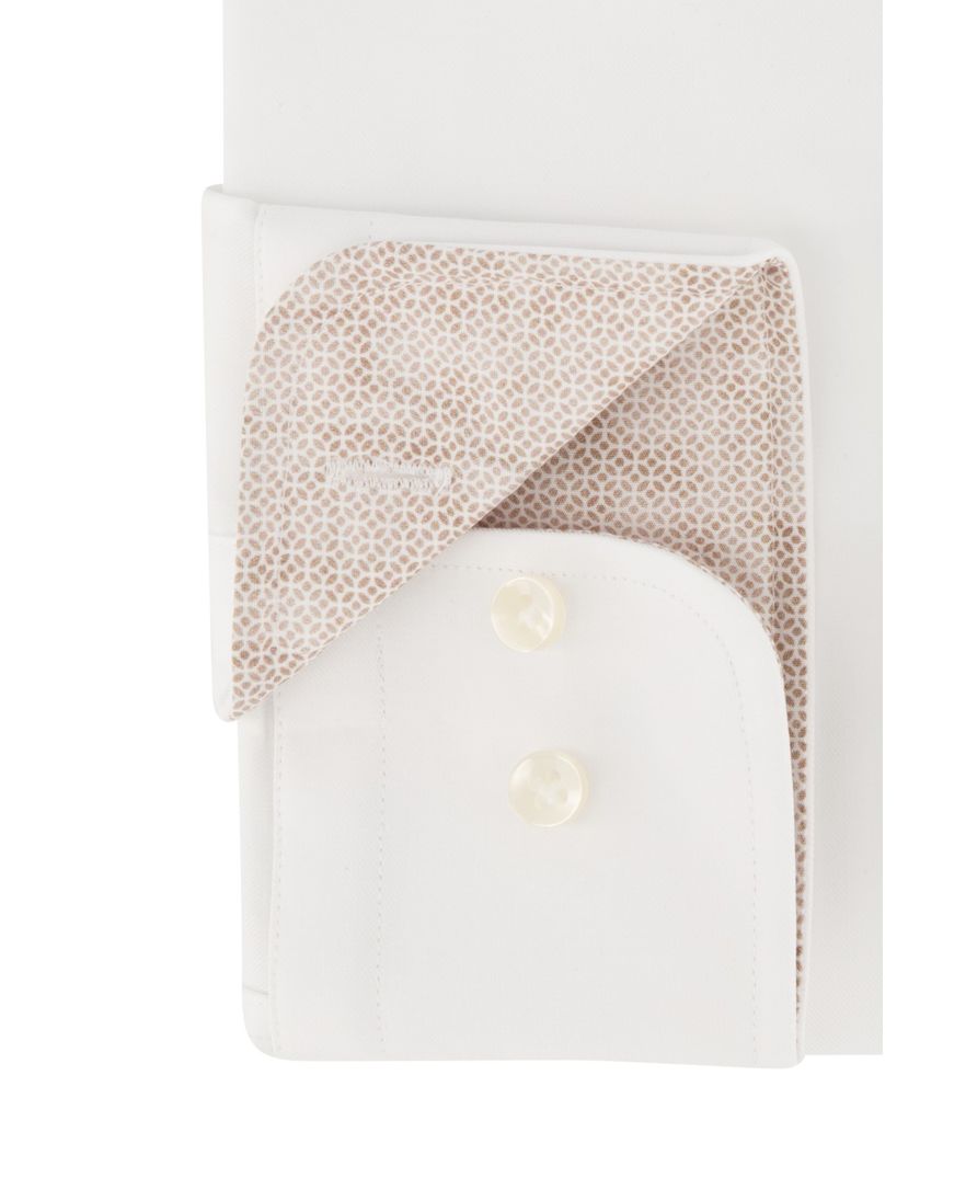 Thomas Maine overhemd mouwlengte 7 normale fit wit uni katoen