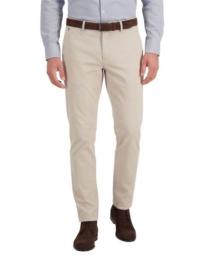 Gardeur Gardeur chino broek gebroken wit effen katoen