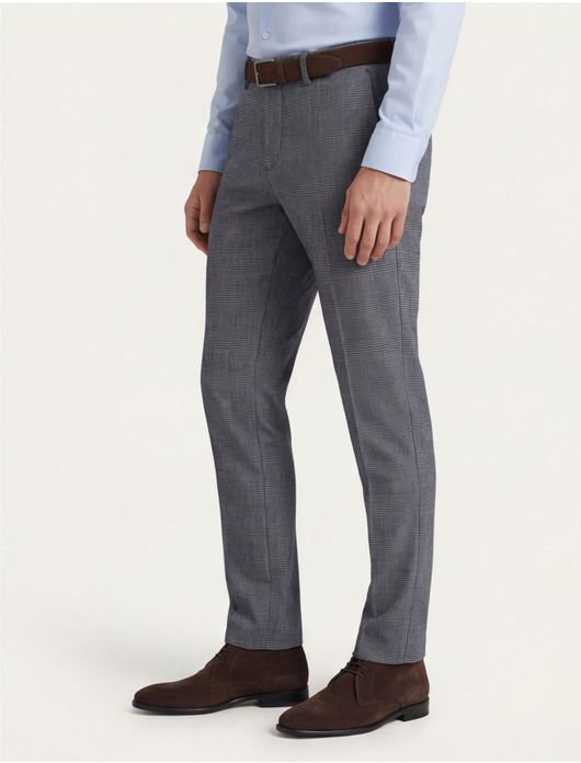 Gardeur broek chino blauw geruit