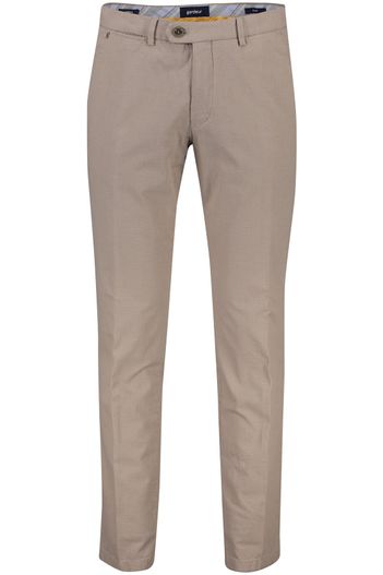 Gardeur Gardeur Sonny broek bruin effen katoen slim fit