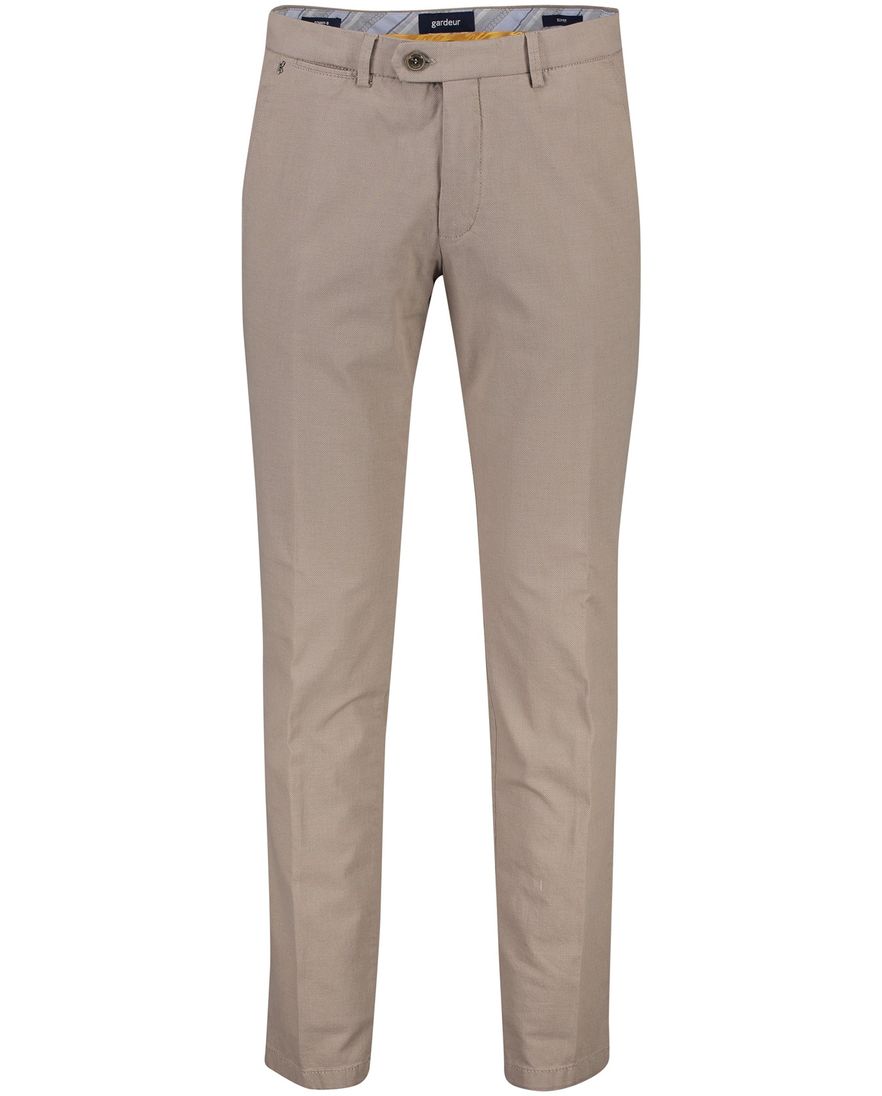 Gardeur Sonny broek chino slim fit bruin