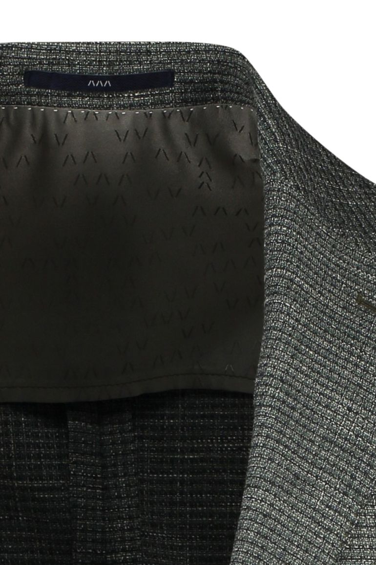 Dressler colbert groen Shaped fit gemêleerd slim fit