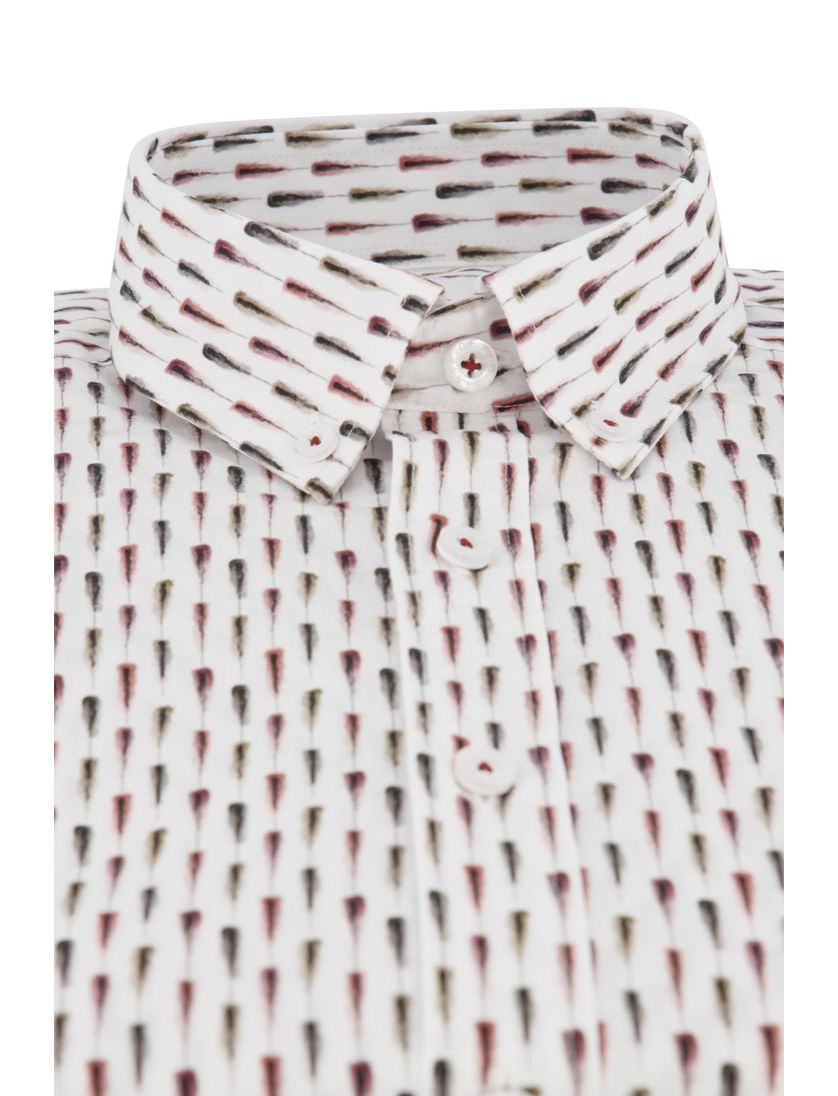 Overhemd State of art printje katoen stretch