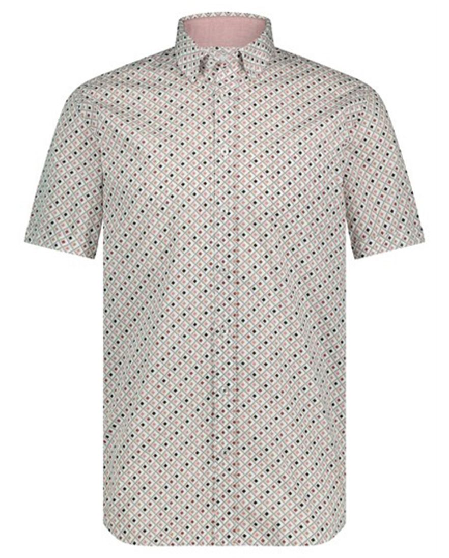 State of Art overhemd korte mouw geprint katoen