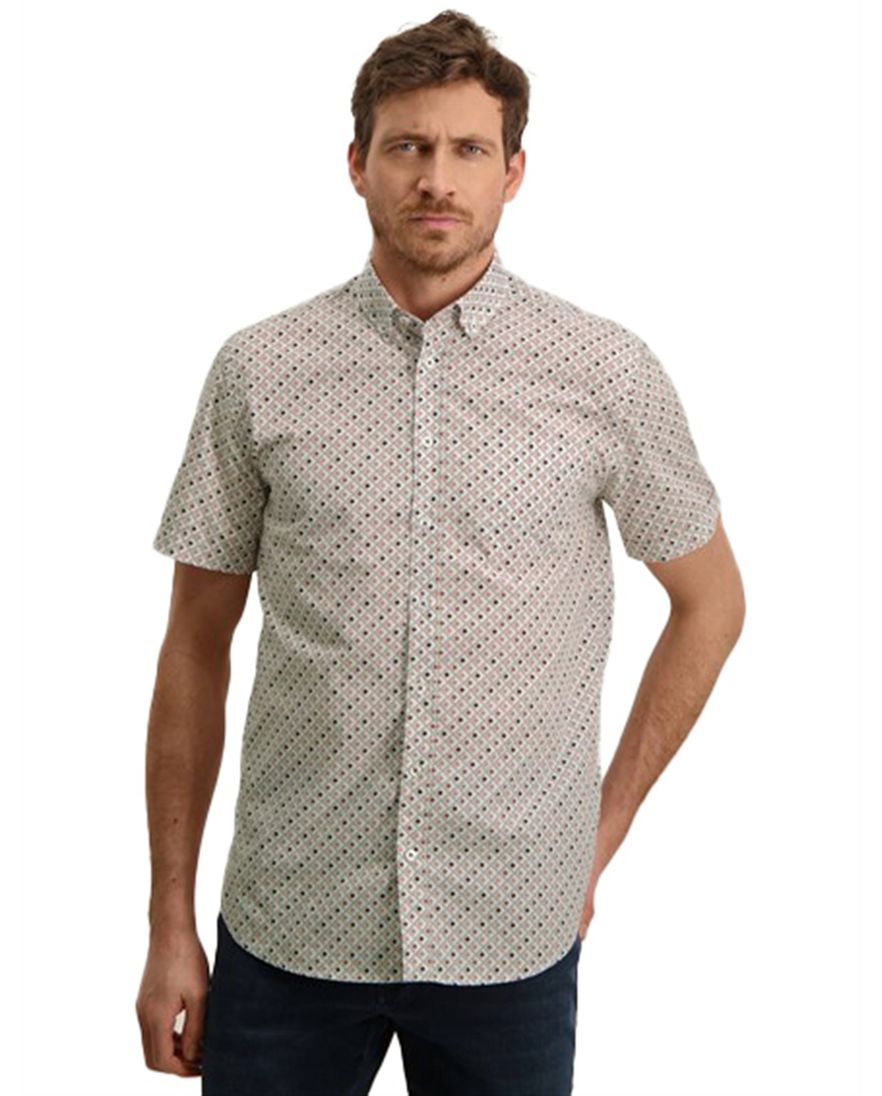 State of Art overhemd korte mouw geprint katoen