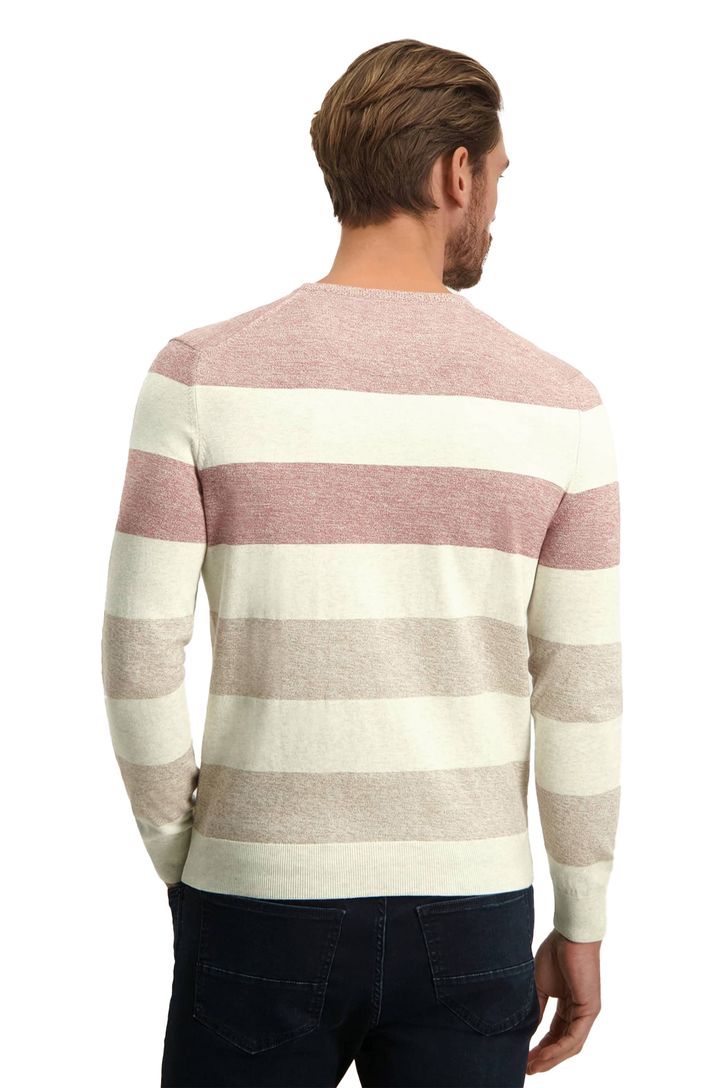 State of Art trui katoen beige gestreept