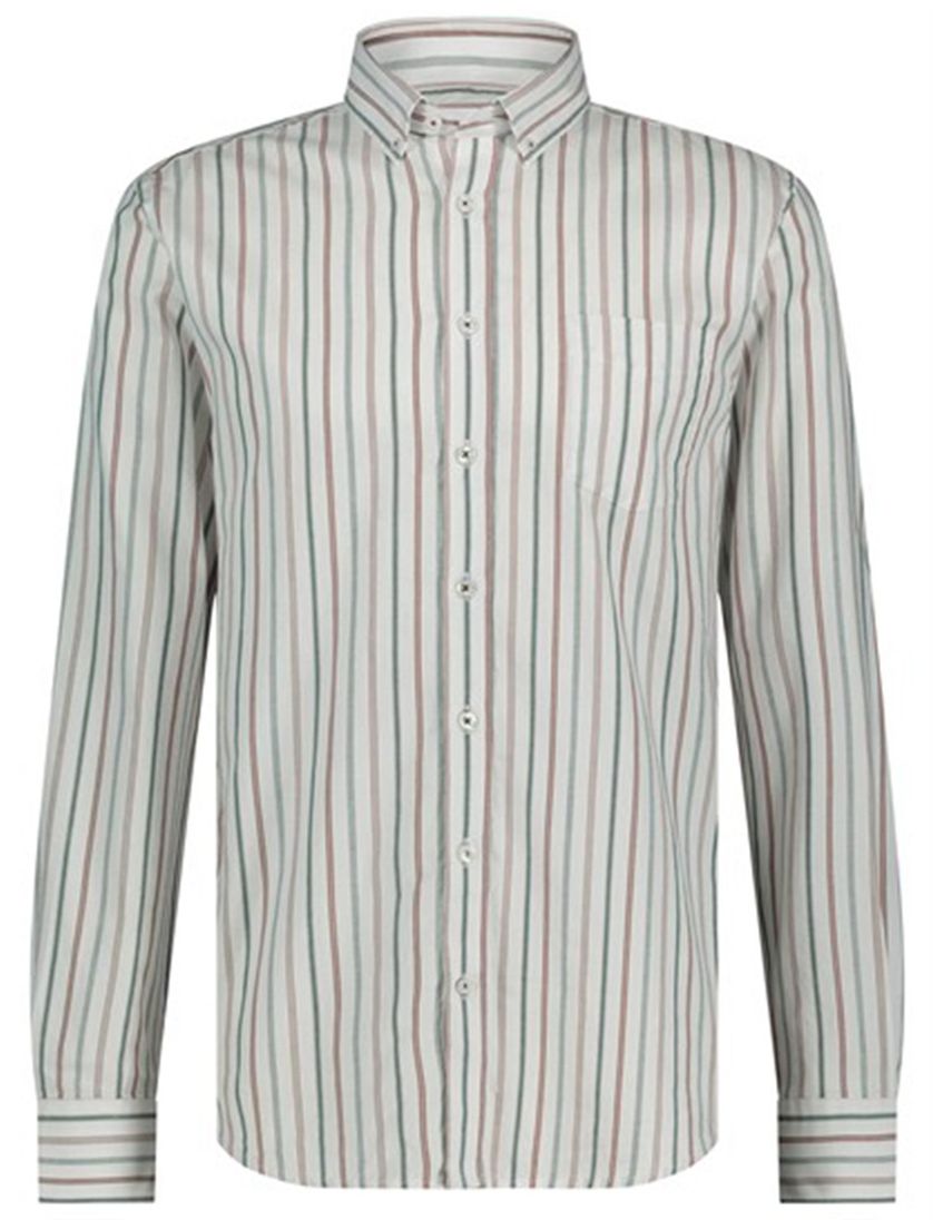 State of Art overhemd wijde fit katoen wit gestreept