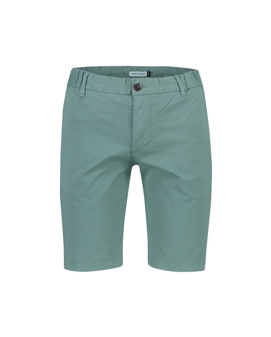 State of Art korte broek groen effen katoen
