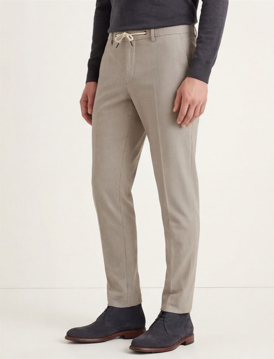 Portofino pantalon Turijn bruin touwsluiting