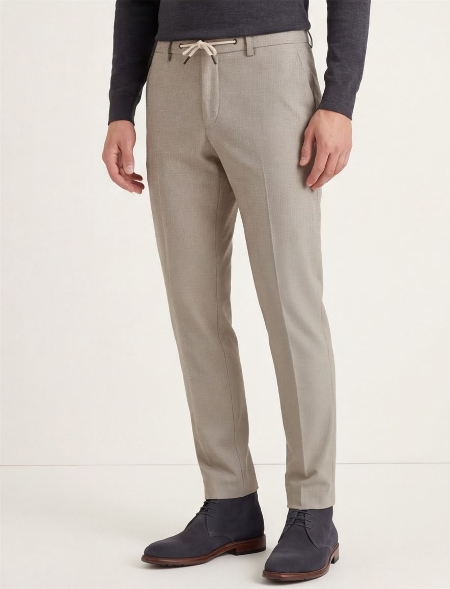 Portofino pantalon Turijn bruin touwsluiting