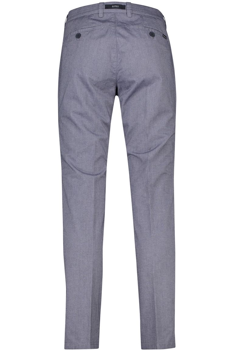 Eurex katoenen chino blauw zakken effen katoen