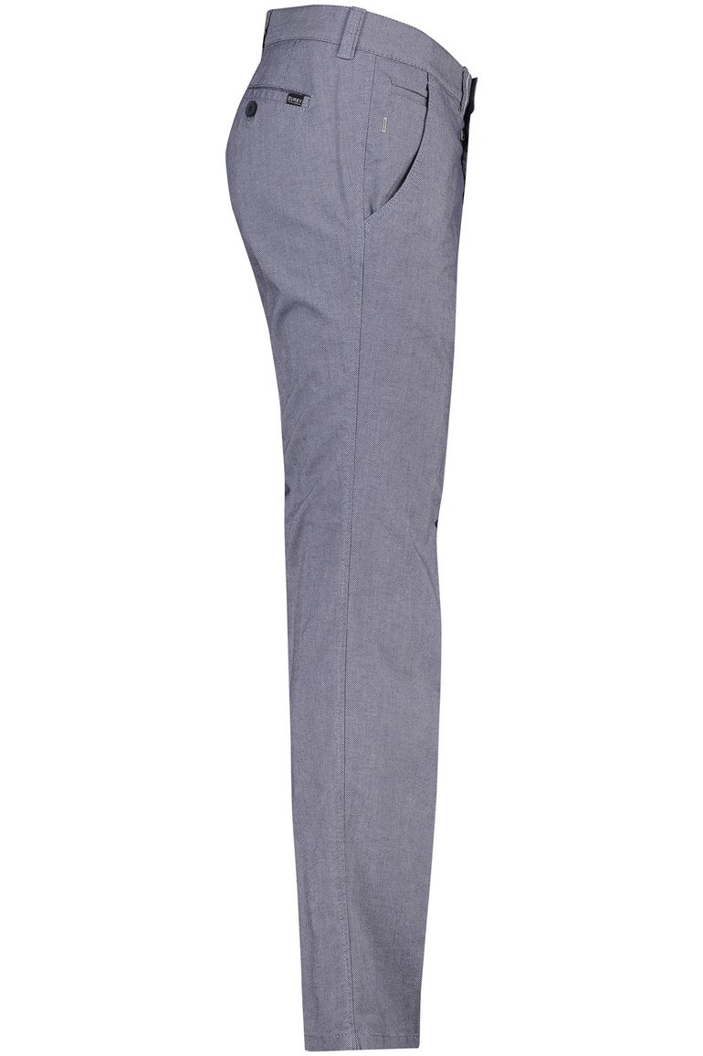 Eurex katoenen chino blauw zakken effen katoen