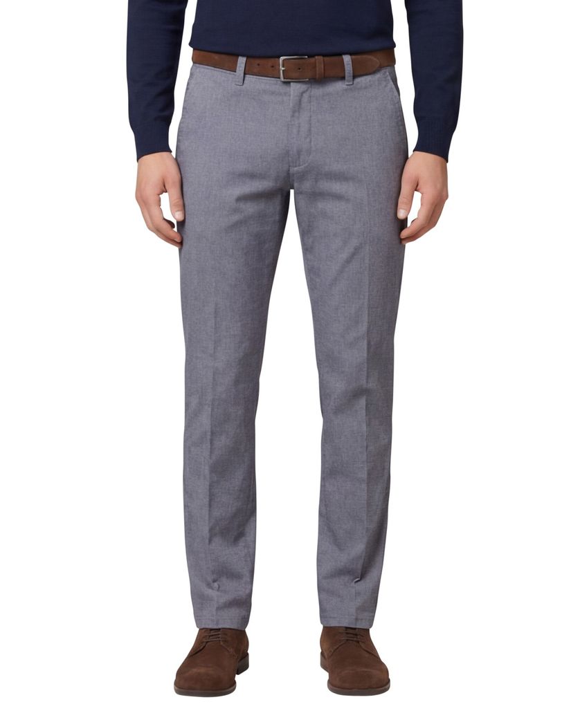 Eurex katoenen chino blauw effen zakken