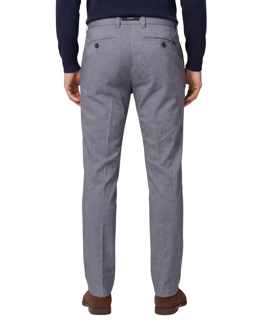 Eurex katoenen chino blauw effen zakken