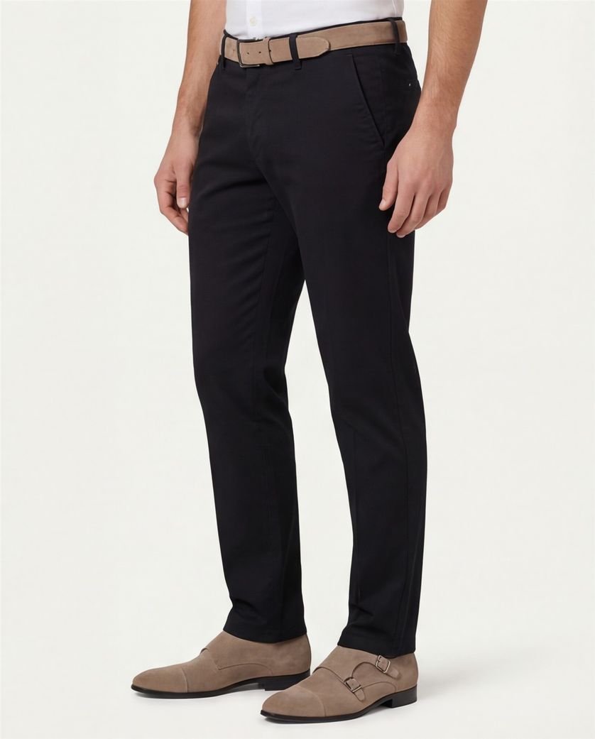 Eurex pantalon katoen jim donkerblauw chino