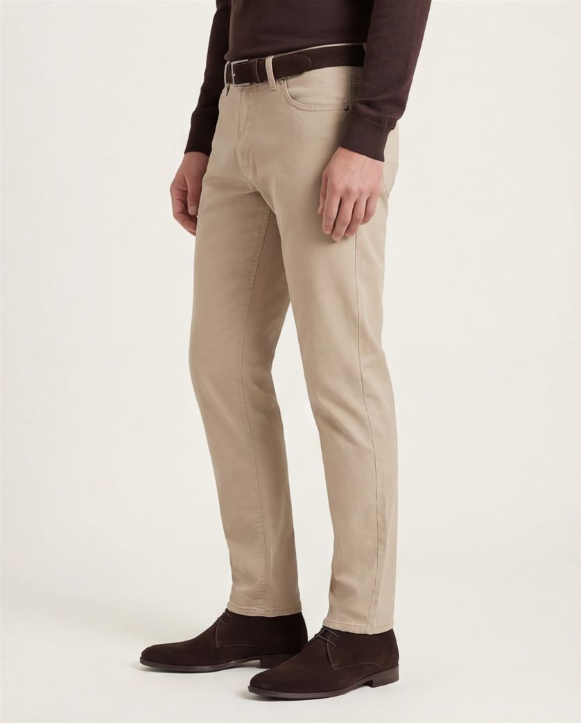 Brax Pantalon beige effen chuck modern fit