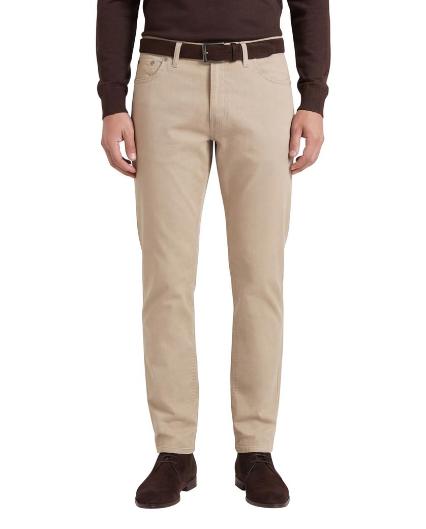 Brax Pantalon beige effen chuck modern fit