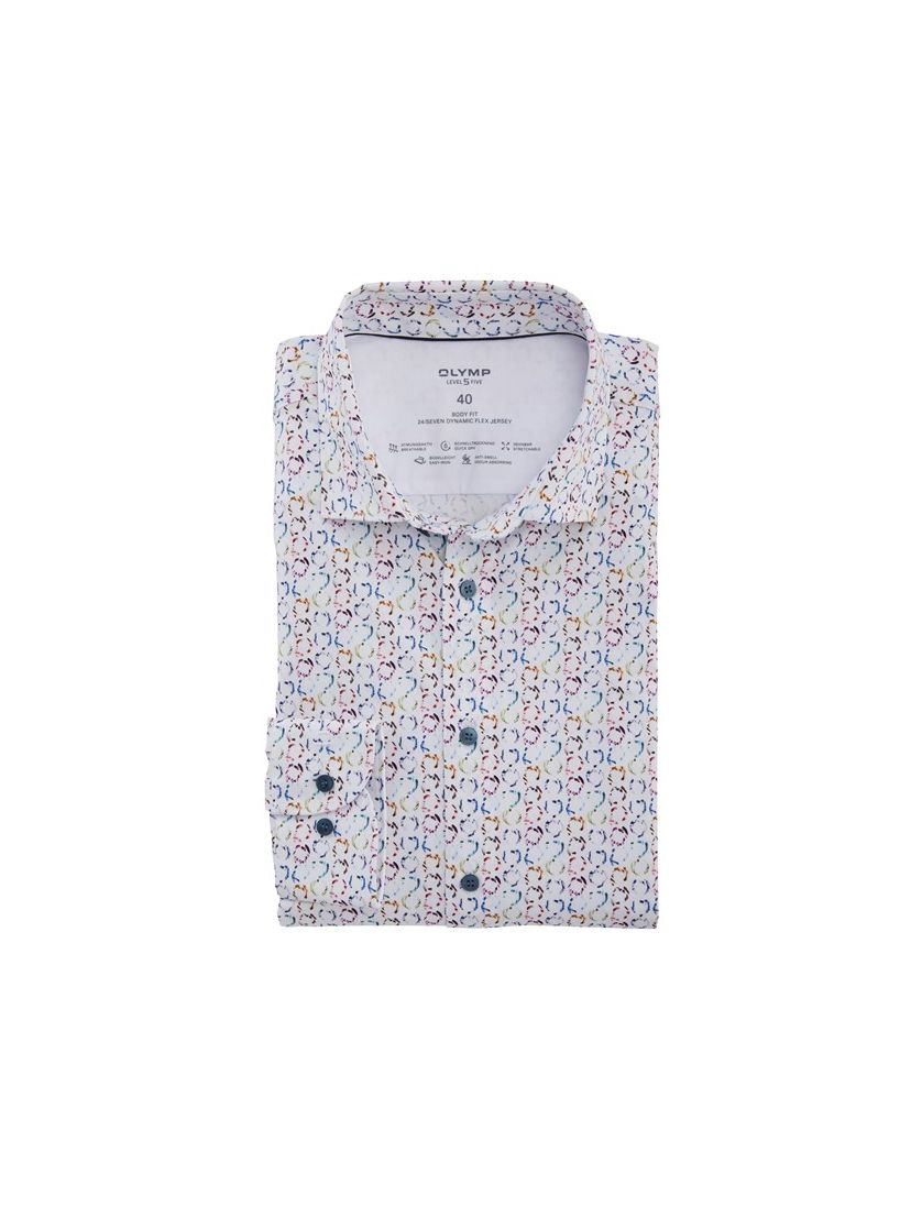 Olymp overhemd Level Five extra slim fit multicolor geprint