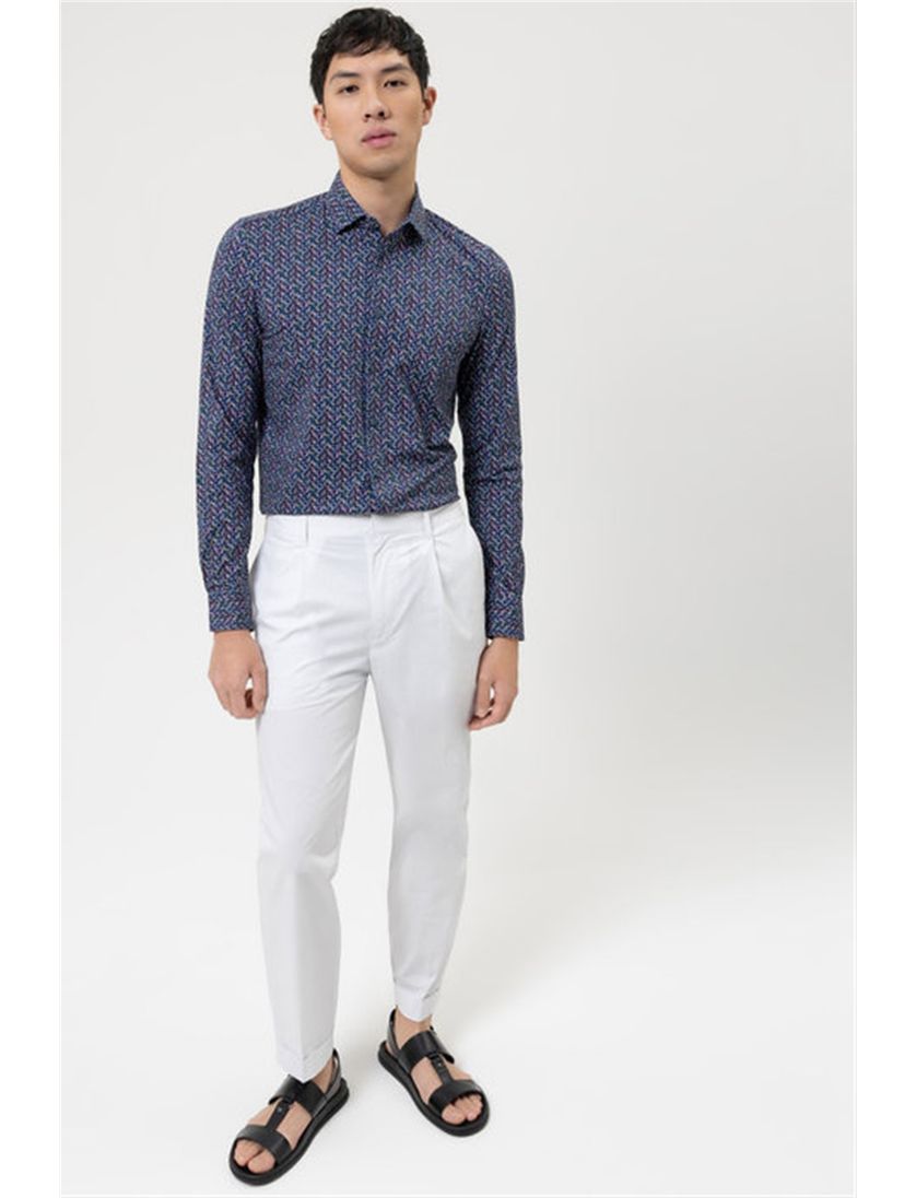 Olymp overhemd Level Five extra slim fit multicolor geprint