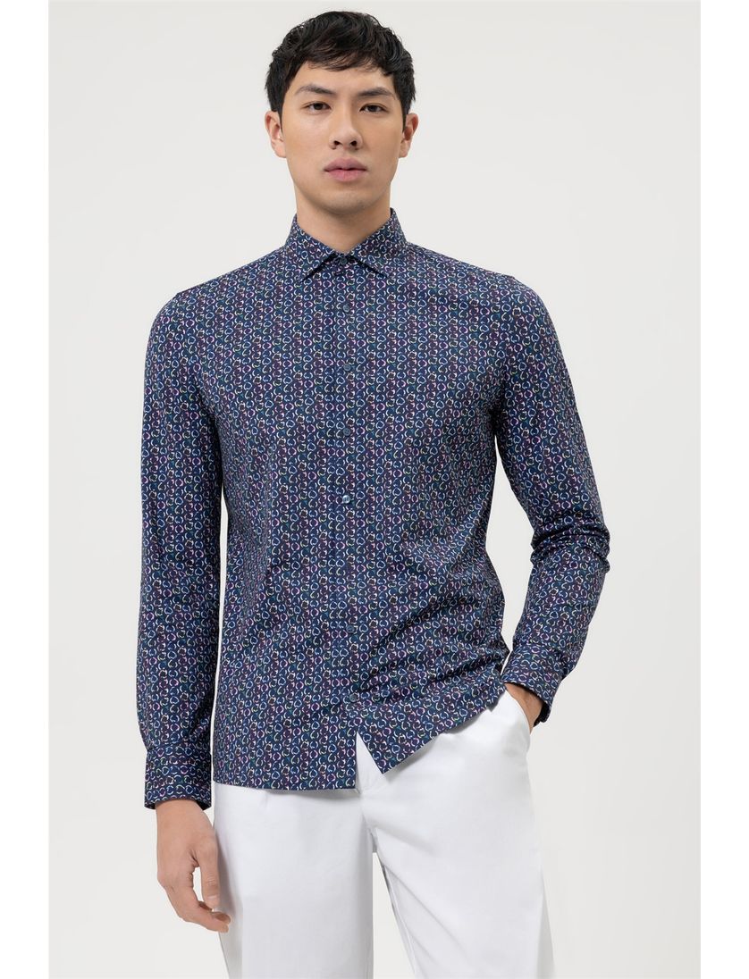 Olymp overhemd Level Five extra slim fit multicolor geprint