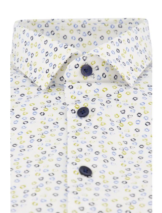 Olymp overhemd wit geprint