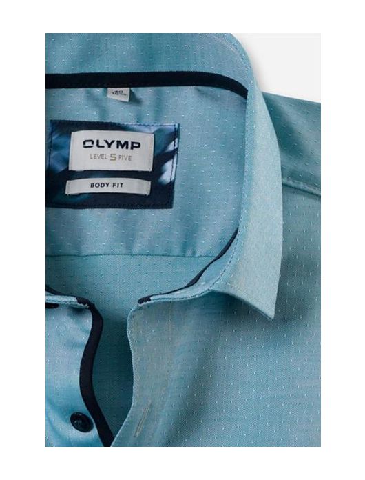 Olymp overhemd ml 5 blauw groen