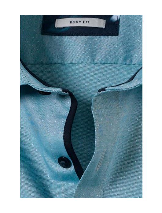 Olymp overhemd ml 5 blauw groen