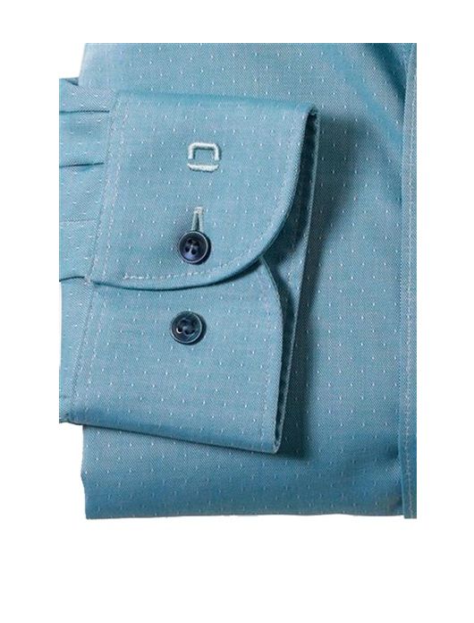 Olymp overhemd ml 5 blauw groen