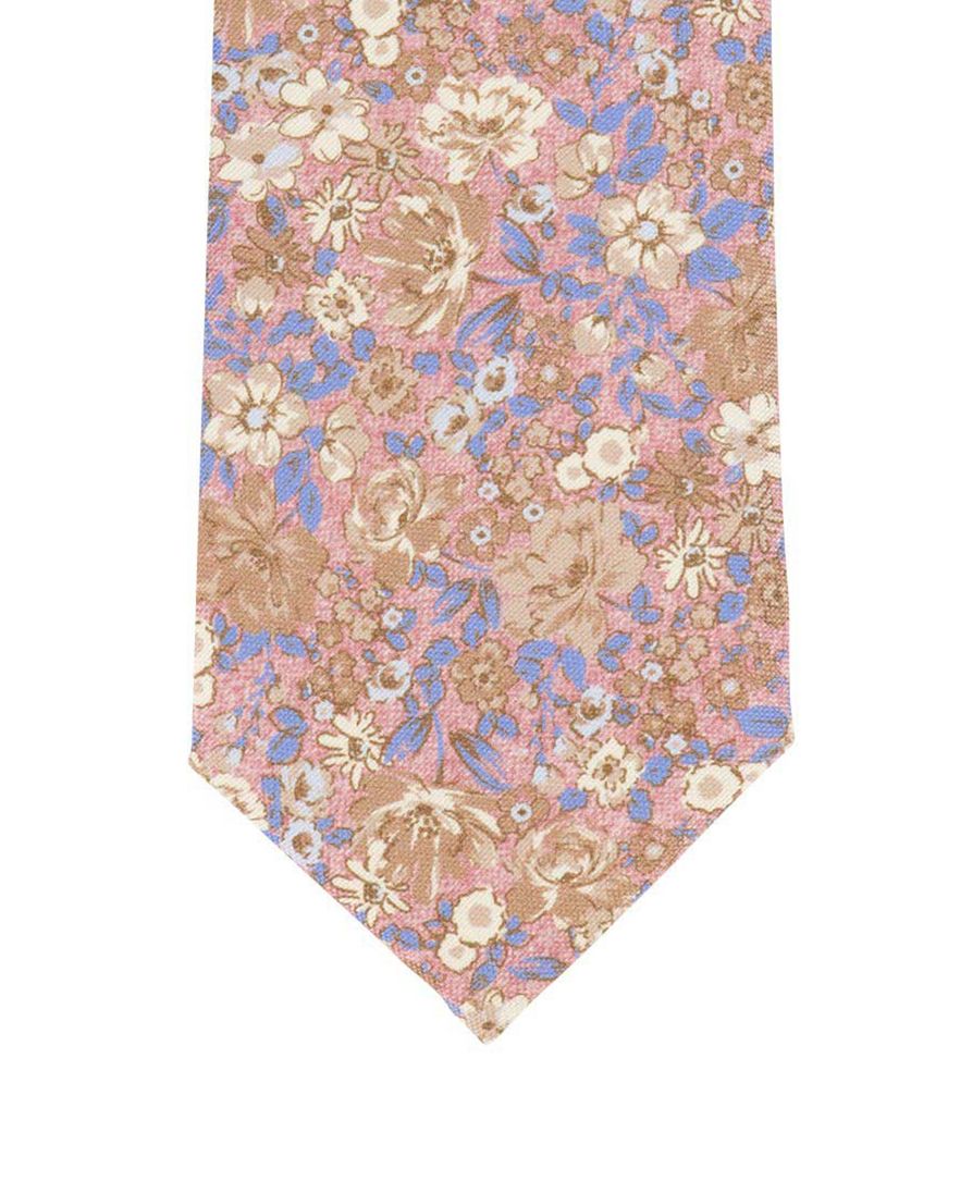 Profuomo stropdas roze 100% zijde