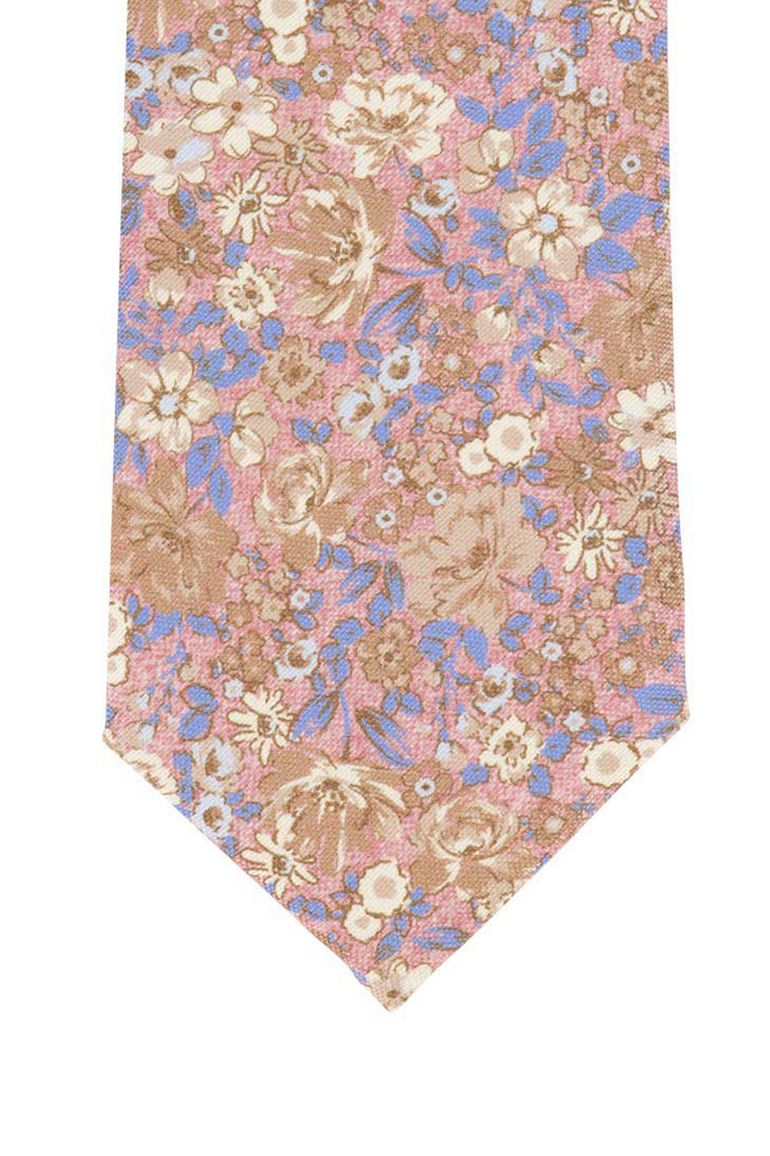 Profuomo stropdas roze print