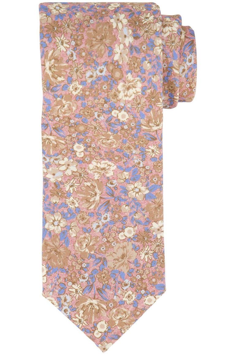 Profuomo stropdas roze print