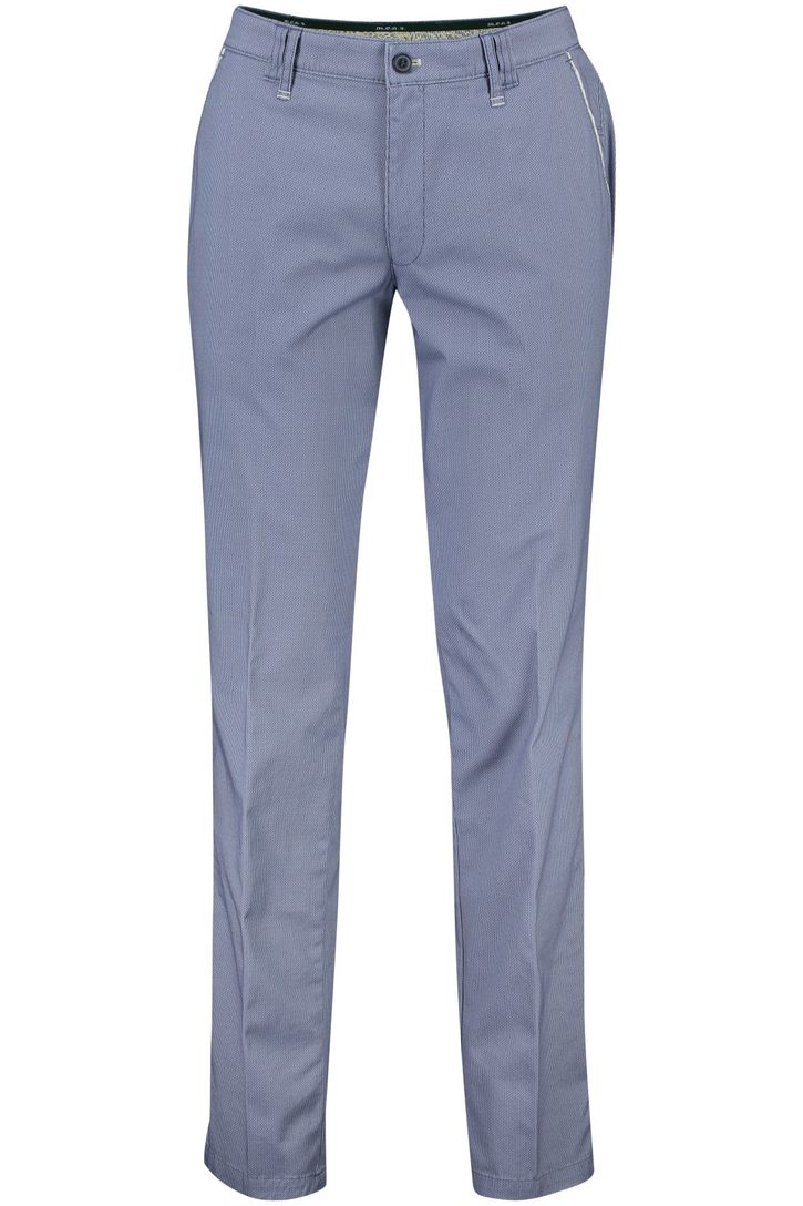 M.E.N.S. katoenen broek blauw effen katoen Meran